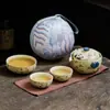 Set de Té de Viaje Cerámico Azul y Blanco Rojo Flint Utensilios para Preparar Té Tetera Portátil para Exteriores Taza Rápida Portátil