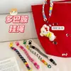 Colgante de Cordón Multifuncional de Colores, Correa Personalizada Anticaída para Teléfono, Llavero, Correa Larga Tejida Trendy de Dopamina para Bolso