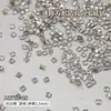 Brillantes Mini Pedrería de Circonita Cúbica Adornos para Uñas Diamantes de Imitación de Alta Calidad Biselados Champagne Blanco Transparente Cuadrados Pequeños Azúcar de Roca Mosaico de Pedrería para Uñas