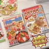 Serie de Comida Callejera Man Xiaoman Colección de Escenas en Miniatura Pegatinas de Bobina de Comida 3D para Decoración de Diario