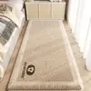 Alfombra de Imitación Cachemir con Dibujos para Mesita de Noche de Habitación de Niña, Felpudo Antideslizante para Habitación Infantil, Linda Alfombra de Peluche para Mesita de Noche