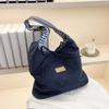 Bolso Casual para Viajero Mujer 2025 Nuevo Doble Cara Mezclilla Hombro Axila Bolso Tote Gran Capacidad Bolso a Cuadros