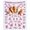 Pegatinas Transfronterizas para Uñas Calientes Navidad Rojo Dorado Papá Noel Copo de Nieve Gorro de Navidad Pegatinas Adhesivas para Uñas