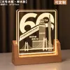 Lámparas de noche acrílicas personalizadas, regalos de aniversario corporativo, recuerdos y marcos de fotos de madera creativos
