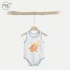 Terno infantil para bebê recém-nascido Verão Fino Terno de envoltório de gordura Colete de algodão puro de verão para bebê Triângulo Hatshirt Terno de escalada