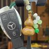 Llavero con colgante de calabaza de sándalo rojo, llavero con cordón para llave de coche de sándalo negro para hombre, colgante creativo personalizado para bolso de mujer