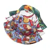 Chapéu de Pescador Estampado com Padrão de Vegetais Criativo Novo 2024 Chapéu de Sol Casual ao Ar Livre de Verão para Mulheres Mais Fácil de Combinar Chapéu Balde