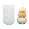 Molde de Silicone para Vela Perfumada de Abóbora de 3 Peças para Halloween, Molde de Abóbora Maligna Fantasma, Molde Decorativo