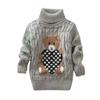Comercio exterior [Jin Yong] fabricantes al por mayor suéter para niños cuello de tortuga camisa base de punto más terciopelo gruesa elástica camisa AliExpress