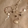 Collar Pulsera de Conchas Marinas para Mujer, Estilo Vacaciones de Primavera y Verano, Cadena para Clavícula Versátil de Gama Alta, Accesorios Estilo Bohemio