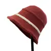 Sombrero de cubo de punto pequeño para adelgazar la cara, estilo nuevo de otoño e invierno para mujer, sombrero de cloche de punto versátil y cálido para el sol, sombrero a prueba de viento