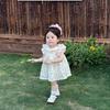 Vestido de Verano Floral para Bebé Niña Cutemily Algodón Suave Borde de Algodón Vestido Chaleco de Manga Volante