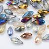 Accesorios de Joyería de Cuentas de Cristal Estilo Ins Europeo y Americano 5*8 Agujero Horizontal Facetadas Cuentas de Gota de Agua DIY Colgante Cuentas de Vidrio Cuentas