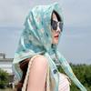 Bufanda Floral Roja Pequeña Estilo Pastoral 90 x 90 Bufanda Cuadrada Grande Pañuelo Triangular para Mujer Primavera y Otoño Chal Coreano Protector Solar