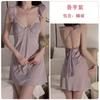 Pijama sexy de terciopelo Guiruo con almohadillas para el pecho, tentación, sin espalda, camisón con tirantes, ropa de casa, traje 4132