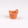 Micro-Paisaje Creativo Simulación Cesta de Mimbre Cesta de Bambú Accesorios para Props Decoración DIY Mini Adornos en Miniatura