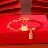 Jade de Hetian suerte suerte lindo dragón Pulsera año de nacimiento año del Dragón para novia regalo de cumpleaños pulsera zodiacal de imitación de jade