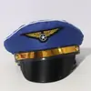 Chapéus Militares Bordados Transfronteiriços, Chapéus de Marinheiro de Topo Reto para a Marinha, Chapéus de Capitão Marinheiro Europeus e Americanos Estilo Amazon para Adultos, Personalizáveis