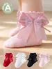 Calcetines de encaje para niña de 26 años, calcetines infantiles transfronterizos de otoño e invierno, venta al por mayor, calcetines de princesa para bebé, borde de encaje con lazo, niña