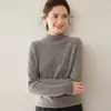 26 Estilos Nuevos de Suéteres de Cachemira para Mujer con Cuello Semi-Alto, Tejido de Punto Grueso de Siete Agujas, Raglán, Doble Hilo, Corte Holgado, Capa Base