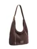 Bolsa Grande Feminina 2026 Nova Tendência Bolsa de Ombro Feminina de Couro Genuíno Bolsa de Axila Grande Capacidade Nicho Couro Bovino Fosco Bolsa Transversal