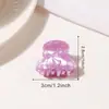 Mini Pinza de Garra Color Gel Estilo Ins para Mujer, Pinza de Tiburón Pequeña, Pinza para el Cabello de Alta Gama Estilo Coreano para Media Coleta en la Parte Posterior de la Cabeza
