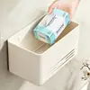 Portarrollos de papel higiénico impermeable para baño, caja de pañuelos de pared sin taladro, estante para rollos de papel, estante de almacenamiento para papel higiénico