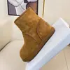 Botas de neve femininas do Nordeste, forradas com fleece e espessadas, estilo novo e moderno para o inverno 2026, sapatos de algodão impermeáveis e antiderrapantes, botas femininas com aumento de altura invisível