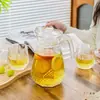 Jarra de Agua Fría de Vidrio, Resistente a Altas Temperaturas, Tetera de Gran Capacidad, Vaso de Agua Fría para el Hogar, Recipiente para Agua Hirviendo, Jarra para Jugos, Jarra