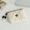 Nueva Bolsa de Almacenamiento para Lápices de Labios Acolchada con Lazo Bolsa de Almacenamiento Cosmético para Mujer Bolsa para Auriculares Cable de Datos Cartera