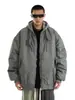 Chaqueta de Béisbol con Capucha Oversize Retro Americana Ropa Exterior de Algodón para Hombre Invierno Nueva Suelta Acolchada Algodón Chaqueta Ins