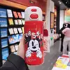 Taza Térmica de Acero Inoxidable para Doble Bebida con Dibujos, Vacío, Taza Infantil con Popote, Stitch Taza para Doble Bebida, Mickey Taza de Agua para Estudiante
