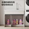 Gabinetes Complementarios para Lavadora de Balcón de Aluminio Honeycomb Piso de Procesamiento Lavabo Integrado de Pie con Tabla de Lavar Piedra de Cuarzo de Gran Diámetro