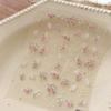 Nuevas y exquisitas pegatinas para decoración de uñas con diseño de rosas, diseño vintage con relieve de flores y lazo, venta al por mayor
