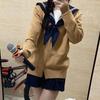 Nuevo Suéter de Punto de Otoño Cárdigan Estilo JK Universitario Escolar para Dulce y Fresco Holgado Versátil Abrigo Uniforme para Mujer