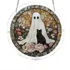 Bandeja de Rompecabezas Acrílico Retro de Halloween Fantasma Lindo Bruja Decoración de Atmósfera para el Hogar Cartel Colgante Artefacto para Aliviar el Estrés