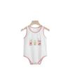 Terno infantil para bebê recém-nascido Verão Fino Terno de envoltório de gordura Colete de algodão puro de verão para bebê Triângulo Hatshirt Terno de escalada
