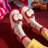 Pantuflas de Algodón con Forma de Manzana de Dibujos Animados para Mujer, Calientes de Invierno para el Hogar, Pantuflas Rellenas, Se Pueden Usar Afuera, Antideslizantes, Pantuflas de Felpa Plus