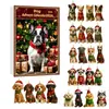 Calendario de Adviento Navideño 2026 Transfronterizo Caja Sorpresa para Amantes de Perros, Adornos para Árbol de Navidad, Decoraciones Colgantes Acrílicas