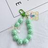 Nuevo llavero de cuentas Mabei con colgante de osito de conejo, funda para teléfono, funda para auriculares, joyería DIY, cadena colgante para niña