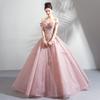 2026 Verano Nuevo Vestido de Novia Tiktok Novia Rosa Estilo Bosque Pasarela Rendimiento Vestido de Tul Colorido Estilo Socialité