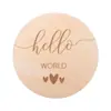 Productos para Bebés Tarjetas de Hitos de Madera Hecho a Mano Gel para Dientes Accesorios de Recuerdo para Sesión de Fotos de Recién Nacidos