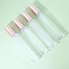 Frasco de perfume avançado 10ml transparente fosco frasco de vidro para perfume tampa de madeira quadrado frasco sub-recipiente de perfume atacado