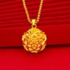 Ouro de areia do Vietnã Pingente de flor oca feminina moda feminina ouro de areia flor oca atacado joias transfronteiriças pingente de flor