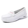 Sapatos de Enfermeira para Mulheres na Primavera e Verão, Solado Macio, Respiráveis, Não Cansativos, Antiderrapantes, Couro Genuíno, Sapatos Específicos para Enfermeiras de Hospital, Sapatos Brancos de Trabalho