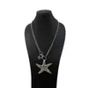 Joia Cruzada Europeia e Americana Doce Cool Escuro Pastoral Estrela-do-mar Colar Personalidade Irregular Estrela de Cinco Pontas Pingente Colar Feminino