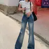 Jeans de Mujer Ajustados de Campana para Primavera y Otoño, Nuevo Estilo 2026, a la Moda Callejera, Relajados y Sueltos, Pantalones Rectos de Campana de Cintura Baja Estrechos