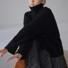 Suéter de cuello alto francés para mujer, ropa exterior de otoño e invierno 2024, nuevo suéter holgado de estilo perezoso.