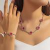Pulsera trébol de cinco hojas explosiones transfronterizas alta moda collar de flores de un solo lado traje para mujer no se desvanece fabricantes mayoreo
