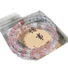 Pulsera de Amatista Natural Cristal Rosa Aguamarina Regalo de Cumpleaños 520 para Novia Mejor Amiga Pulsera Estilo Flor de Durazno